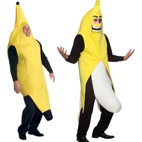 Dance Suit Top Fantasia Halloween Clothing Novelty Men Women Adult Carnival Funny Character Party Bar Stage Banana Costume