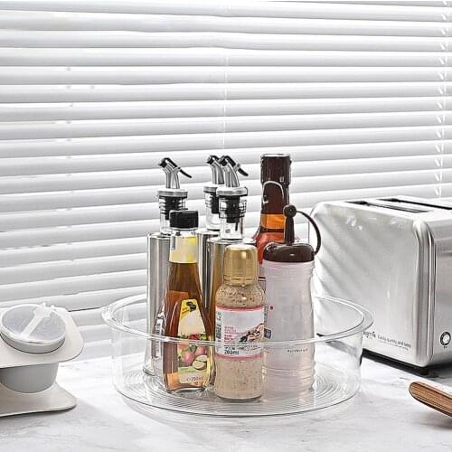 360 Degree Rotating Lazy Susan Turntable 30cm Diameter Kitchen Organizer For Bottles Cans Seasoning Bags Baking Supplies