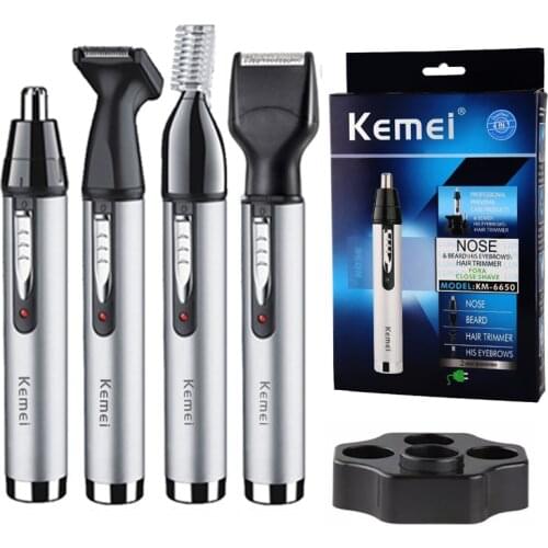 All in one grooming kit for men electric shaver and hair trimmer ear,beard,eyebrow, face shaving machine rechargeable razor 4in1
