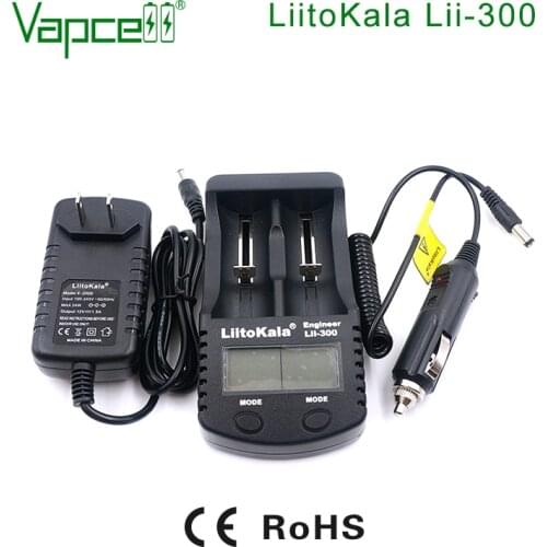 Vapcell battery charger LiitoKala Lii-300 for 18650 21700 26650 18350 AAA batteries charger