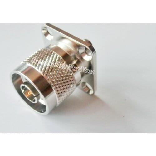 1Pcs N Type Male Plug to SMA Female Jack Flange mount RF Adapter Cable Connector