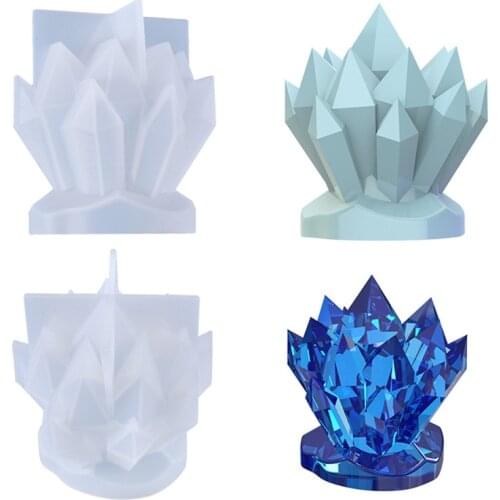 1PC Concrete Crystal Stone Cluster Resin Casting Silicone Mold DIY Irregular Epoxy Ornament Crafts