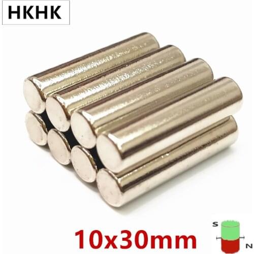 10mm x 30mm Neodymium Magnet 10x30 mm Super Powerful Strong Permanent Magnetic imanes N35 Round NdFeB 10x30 Magnetic standard
