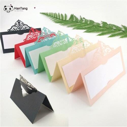 10 Pcs Number Name Seat Card Vintage Table Reception Table Wedding Birthday Laser Cut Heart Place Cards Party Decor 5zSH873-10