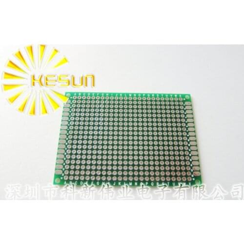 2PCS x 5x7 cm PROTOTYPE PCB 2 layer 5*7 panel Universal Board Double Side Green Board