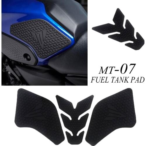 2021 Motorcycle Non-slip Side Fuel Tank Stickers Waterproof Pad Rubber Sticker FOR YAMAHA MT07 MT-07