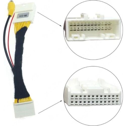 24Pin Video Input Switch Reverse Car Parking Camera RCA Adapter Cable For -Renault Stepway Vivaro Dokker Logan Clio Estate