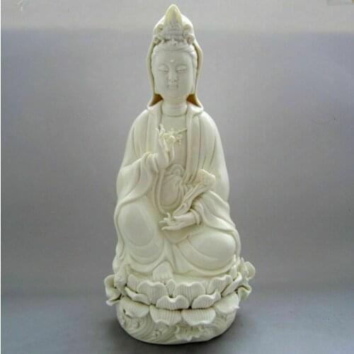 26.5 cm* / Chinese Dehua Porcelain Kwan-yin Guanyin Sest Merciful Statue