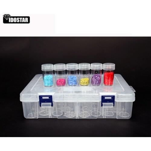 44 bottles Diamond Embroidery Box Diamond Painting Cross Stitch Tools Accessory boxes Case Useful Storage Boxes