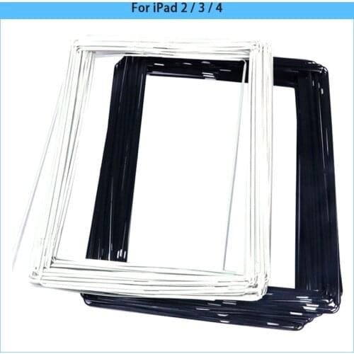 50PCS New For iPad 2 / 3 / 4 LCD Frame Touch Screen Middle Front Plate Bezel Frame With Adhesive Sticker Repair Parts