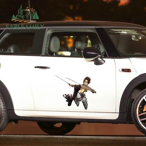 EARLFAMILY 43cm x 34.7cm For Attack on Titan Car Stickers Waterproof Decal Auto Car Assessoires Decals Creative Vinyl Material