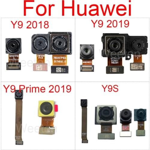 Rear Main Camera+Front Facing Camera For Huawei Y9 2018/Y9 2019/Y9 Prime 2019 STK-L21/L22 LTK-LX3 Small Back Big Camera Parts