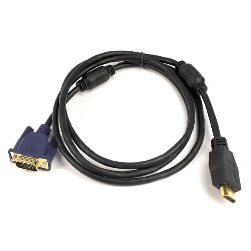 Hot 1.8 Meters 6FT HDMI Male to VGA HD-15 Male Cable