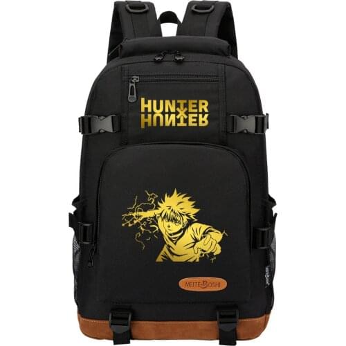 New Kawaii Anime Gold HunterxHunter Boys Girls Kids School Book Bags Women Bagpack Teenagers Canvas Men Laptop Travel Backpack