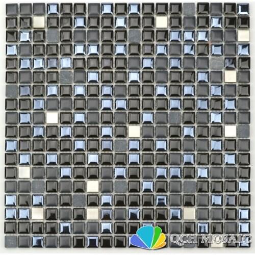 Ceramic mosaic tile stone mosaic tile and metal mosaic tile for bathroom kitchen backsplash wall tile 22 square feet/lot