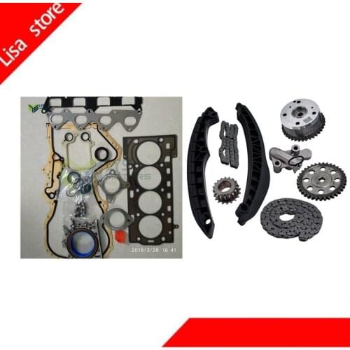 Camshaft Cylinder Head Gasket Timing Chain Kit For Audi Seat Skoda VW 1.4