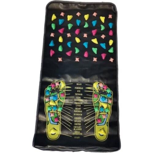 Health Road 70*35 Imitation Stone Foot Massage Mat Pebble Fitness Equipment Gift Walk on Stone Mat