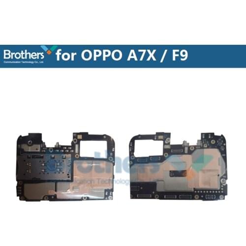 For OPPO F9 A7X Motherboard 64G Version for OPPO A7X F9 Mainboard Flex Cable Phone Replacement Tested Original Quality Working