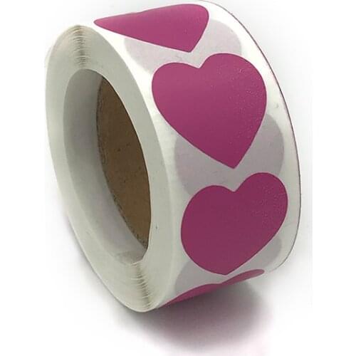 Kawaii Heart Stickers for Kids Toys Diary Reward Sticker Labels Cute Child Sticker Stationery Office for School 2021 500Pcs/roll