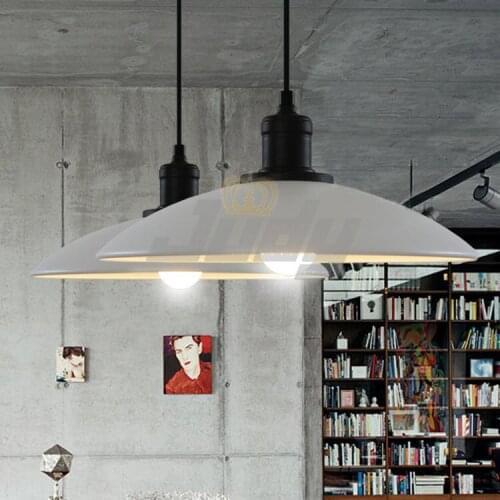 Fashion e27 vintage Retro pendant Office style Pendant Lights free shipping White Pendant Lamp