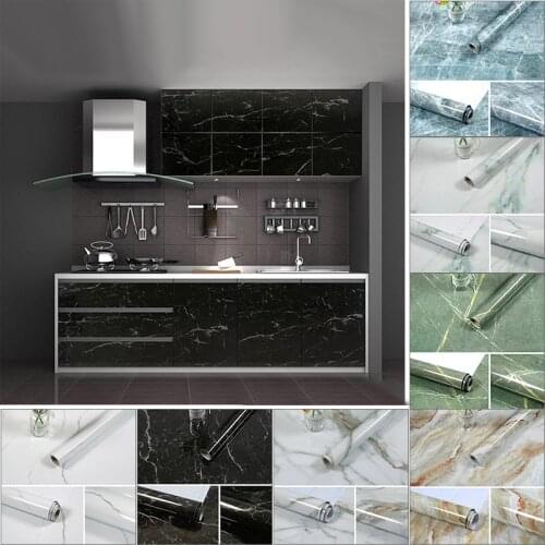 10M Self Adhesive Waterproof Marble Wallpaper Kitchen Living room Contact Paper PVC Wall Sticker papel de parede