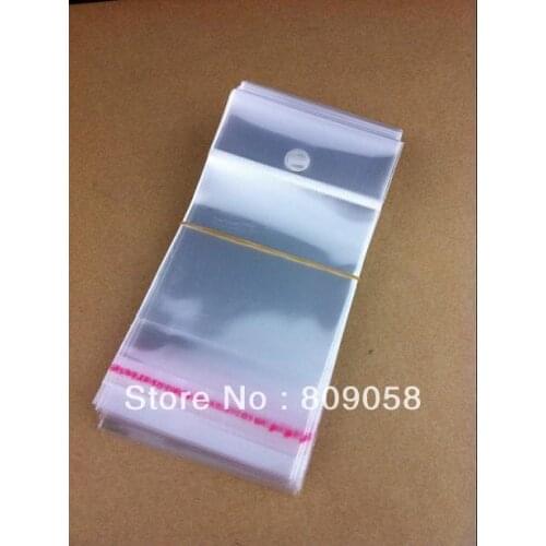 Wholesale 400pcs Clear Earrings Packing Clear Self-Adhesive Resealable Plastic OPP Display Packaging Bags 13.5x8cm Free Shipping