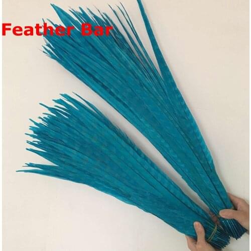 Wholesale,50Pcs/lot Turquoise Blue,70-80cm long Pheasant Feathers, Natural Reeves Venery Pheasant Tail Feathers,Reeves Tails