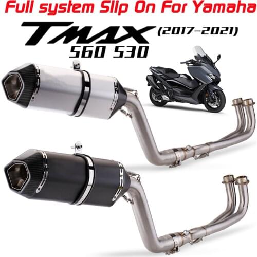 Full System Exhaust Muffler Escape Slip On For Tmax530 Tmax560 Tmax 530 560 2017 - 2021 Exhaust