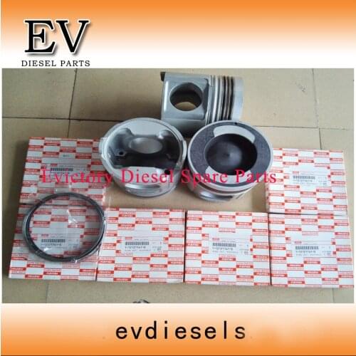 EV 6WA1 6WA1T 6WA1TC piston +piston ring+full gasket kit+6WA1 cylinder liner for Isuzu crane truck