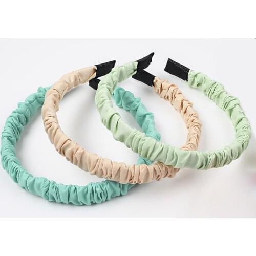 12pcs New Headwear Headband All-match Headband Korean Girls Hair Accessories Plaid Hairband