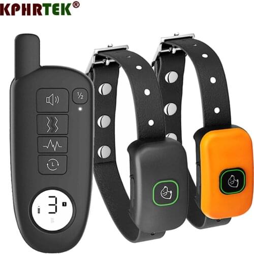 With 2 Collars Waterproof Dog Shock Training Collar With Electric Shock 300g34e