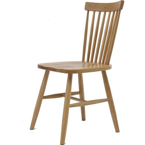 Nordic Solid Wood Dining Chair Modern Simple Family Dining Room Wooden Windsor Chair Study Chair Armchair European Chair