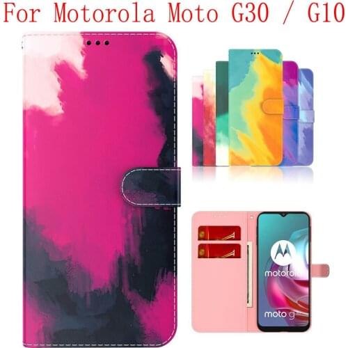 Sunjolly Case for Motorola Moto G30 G10 Wallet Stand Flip PU Phone Case Cover coque capa Motorola Moto G30 G10 Case Cover