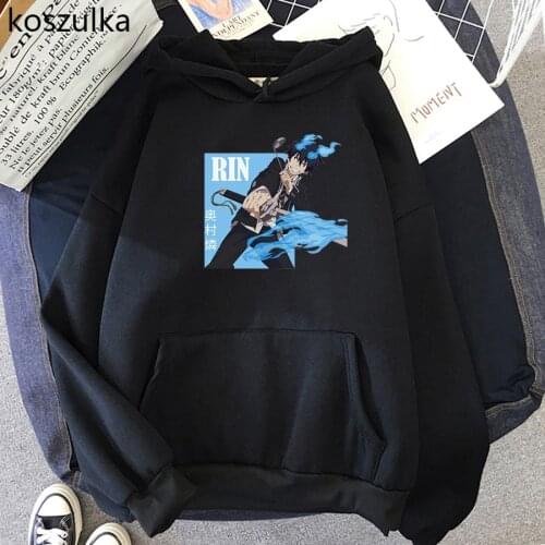 Hot Anime Blue Exorcist Rin Okumura Hoodies Sweatshirt Plus Size Pullovers Harajuku Hoodied Kawaii Hoodie Winter Clothes Women