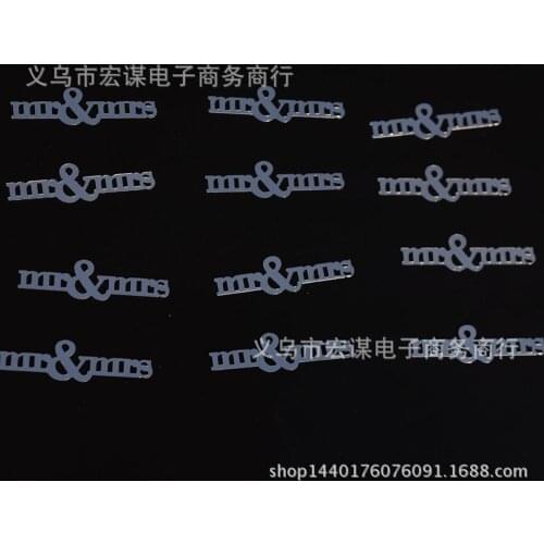 MR MRS/Decorations for the Newlyweds'Party/15 grams Sequins PVC Flat for DIY Card Making Craft Color Collection