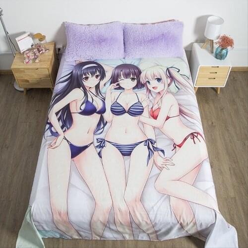 Japanese Anime Sexy Manga Beauty Bed Sheet Flat Sheet Bedding Coverlet Cosplay Takuo Boy Gifts