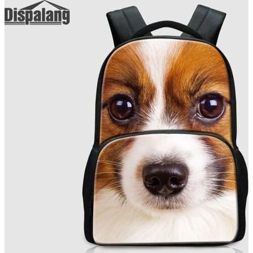 Dispalang Cute Dog Printed Women Laptop Backpack 17 Inch Large Rucksack For 14'' Notebook Animal School Bags For Girls Mochilas