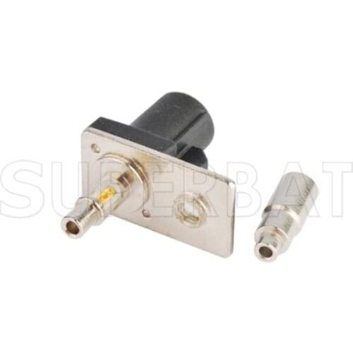 Superbat 10pcs Fakra Crimp Plug Male Flange Connector Black /9005 for Cable 1.13mm,1.37mm,RG178