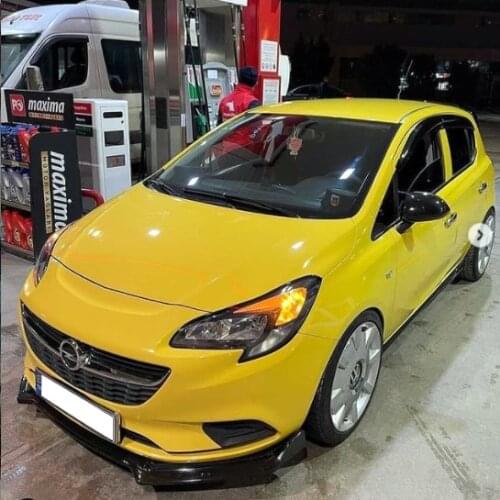 Opel Corsa E Front Bumper Attachment Gloss Black 3 Pcs