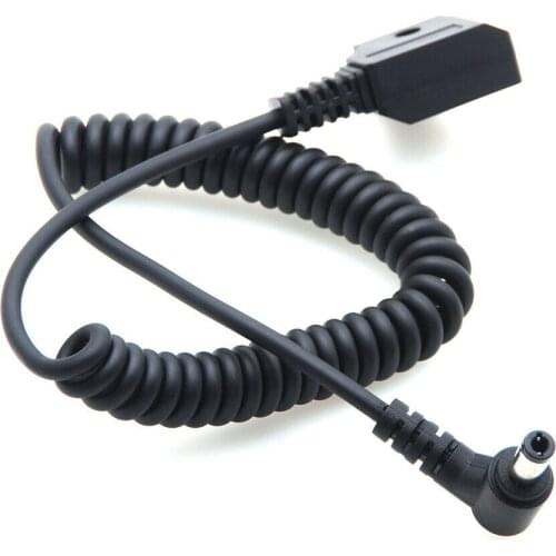 BMCC D-Tap 2 Pin Male Connector to DC 5.5*2.5mm Power Cord Spring Cable for Anton Sony V Battery
