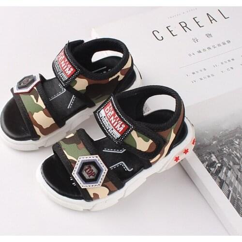 DHL 50pair Boys Sandals LED light Summer Shoes Leather Summer Kids Shoes Slippers Beach Shoes 3D Ultraman sandals with light