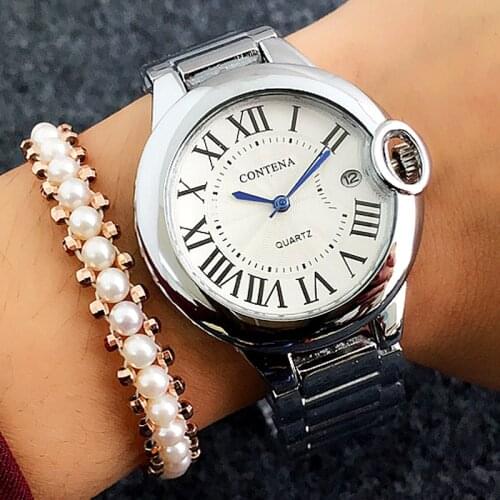 Hot Sale Silver Womens Watches Women Quartz Wristwatches Ladies Female Top Brand Luxury Montre Femme Clock Horloges Vrouwen 2020