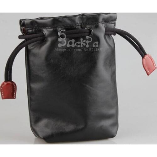 Camere Lens Bag (M) Protective Case PU Leatheroid + Tomentum for AF-S DX 18-55mm f/3.5-5.6G VR EF-S 18-55mm f/3.5-5.6 IS STM