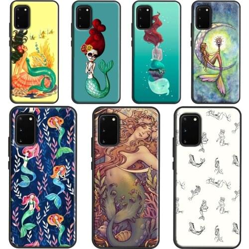 Mermaids in Watercolor Phone Case For Samsung Galaxy S21 Ultra S20 FE S10E S8 S9 S10 Plus Cover For Note 10 9 20