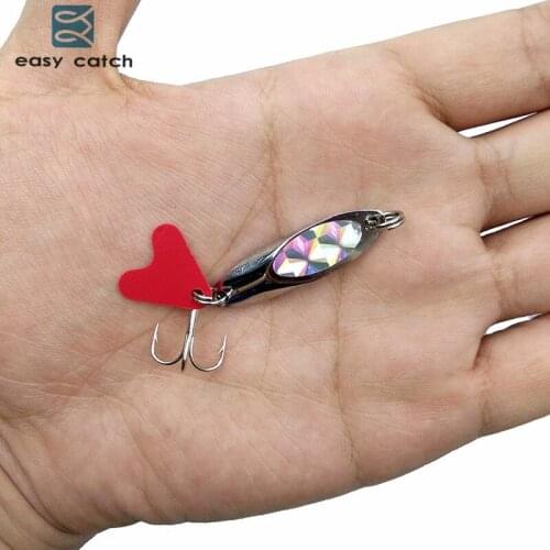 Easy Catch 10pcs 5g Hard Metal Spoon Fishing Lures Saltwater Fishing China Silver Jig Trout Spinner Bait Fishing Blade Wobblers