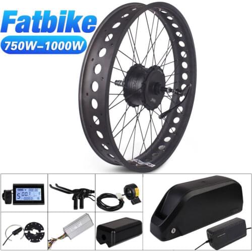 Snow Bike Electric Wheel 52V 1000W Fat Bike Kit 48V 750W Electric Bike Conversion kit 4.0 Wheel ebike kit MXUS XF15Fat Hub Motor