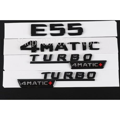 2017 Flat Letters Emblem E43 E53 E55 E63 E63S Coupe V8Biturbo 4MATIC+ CGI for Mercedes Benz AMG W212 W213 E-class Car Trunk Logo