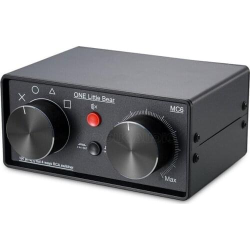 HiFi 4-way audio switcher RCA 4 in 1 out, 1 in 4 out converter MC6 Alps
