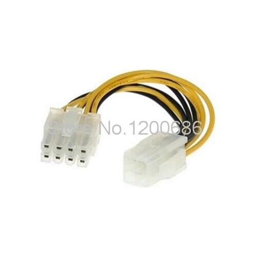 CPU power transfer cable 4P pin to 8P hole 4Pin turn 8Pin power cable P4 to P8 power adapter cable