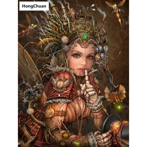Sexy Tribal Woman Cartoon 5D DIY Square/Round Diamond Painting Mosaic Cross Stitch Home Decoration Mural Christmas Gift New Year